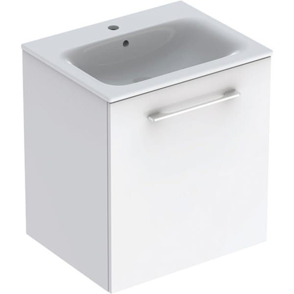 MOBILIER 60 CM SELNOVA SQUARE CU LAVOAR, O USA,ALB